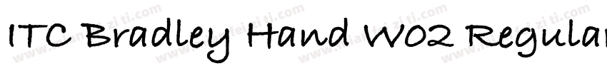 ITC Bradley Hand W02 Regular字体转换
